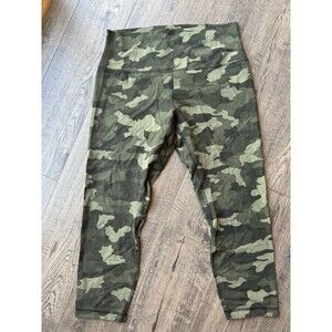 Lululemon Align Crop 23" Leggings Size 12 High-Rise Camo Olive Green Yoga Pants